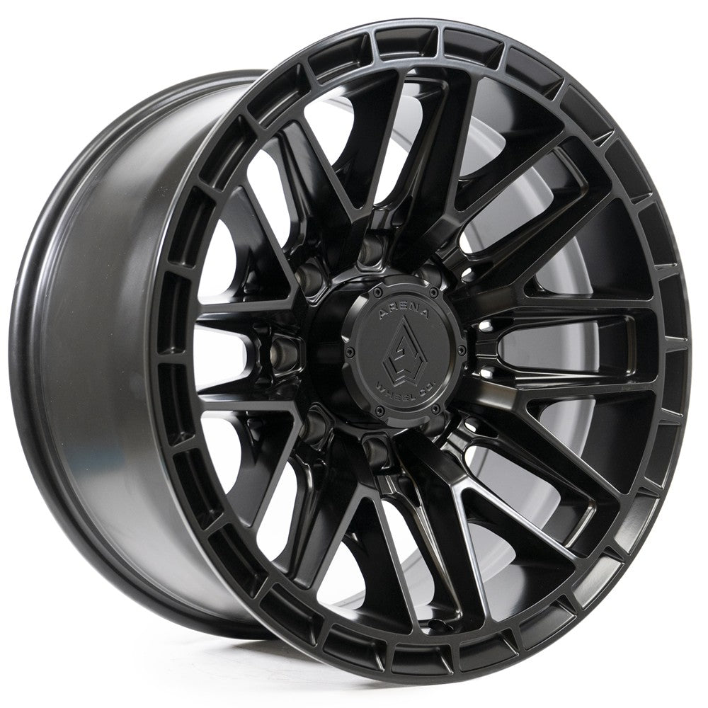 22x10 Arena A114 Battle Satin Black Wheel 8x6.5 (-18mm)