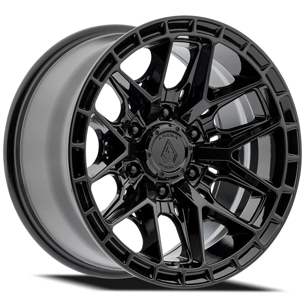 22x10 Arena A114 Battle Glossy Black Wheel 8x170 (-18mm)