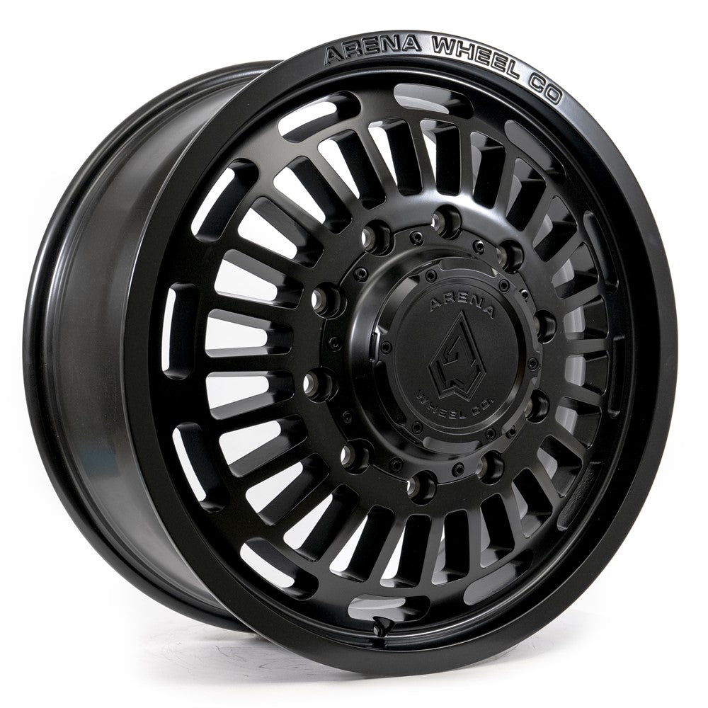 20x8.25 Arena A115 Tactic Satin Black DUALLY FRONT Wheel 8x210 (105mm)