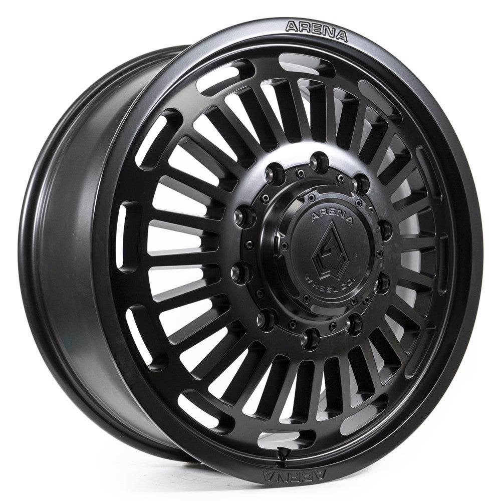 22x8.25 Arena A115 Tactic Satin Black DUALLY FRONT Wheel 8x200 (105mm)
