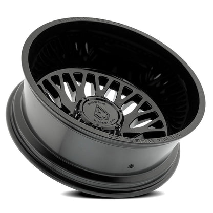 20x8.25 Arena A121 Monarch Glossy Black DUALLY REAR Wheel 8x200 (-202mm)
