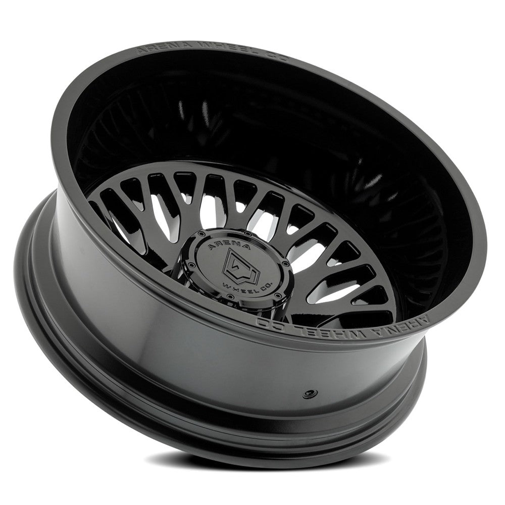 22x8.25 Arena A121 Monarch Glossy Black DUALLY REAR Wheel 10x225 (-220mm)