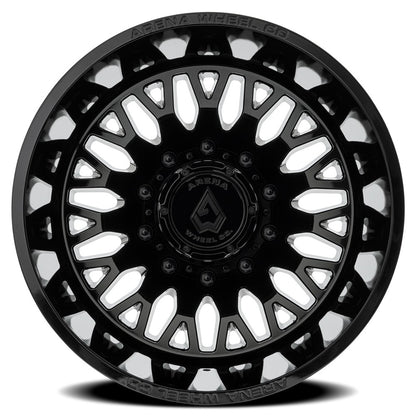 22x8.25 Arena A121 Monarch Glossy Black DUALLY REAR Wheel 8x210 (-220mm)