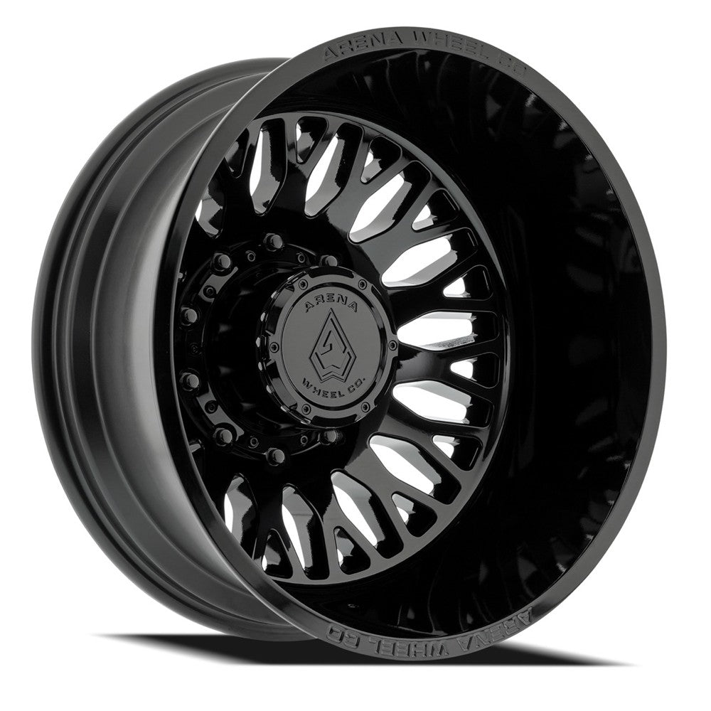22x8.25 Arena A121 Monarch Glossy Black DUALLY REAR Wheel 8x200 (-202mm)