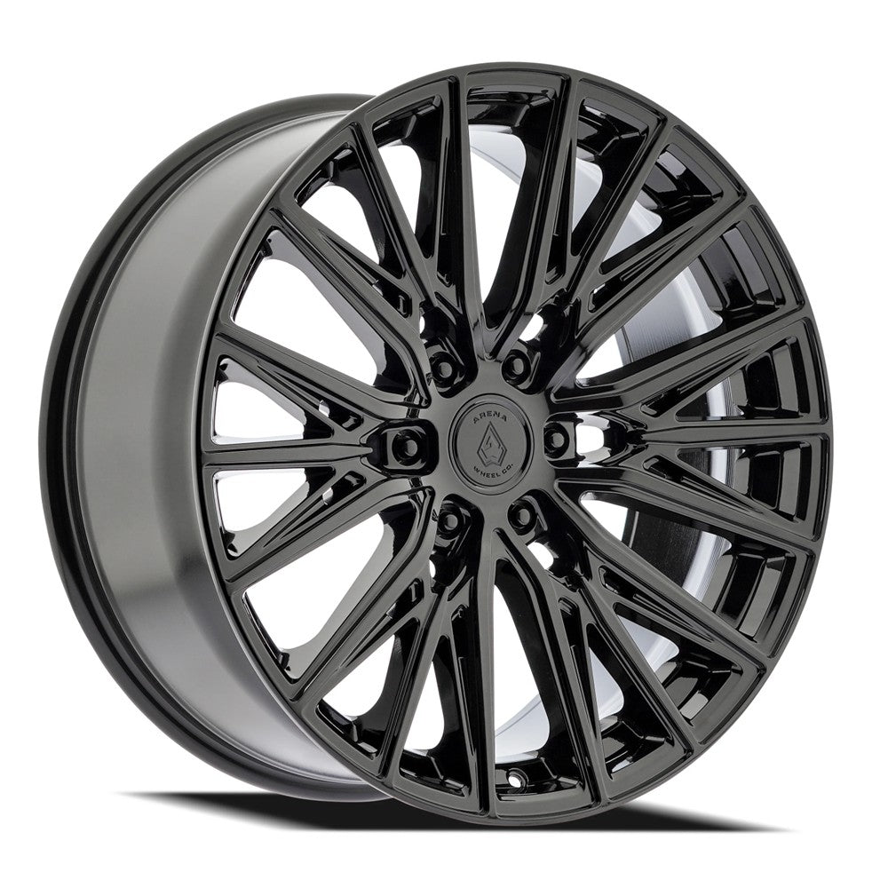 22x9.5 Arena A124 Finesse Glossy Black Wheel 6x5.5 (25mm)