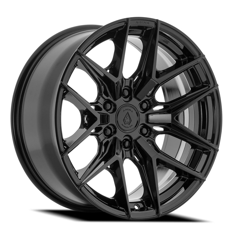 20x9.5 Arena A131 Sparta Glossy Black Wheel 6x5.5 (28mm)