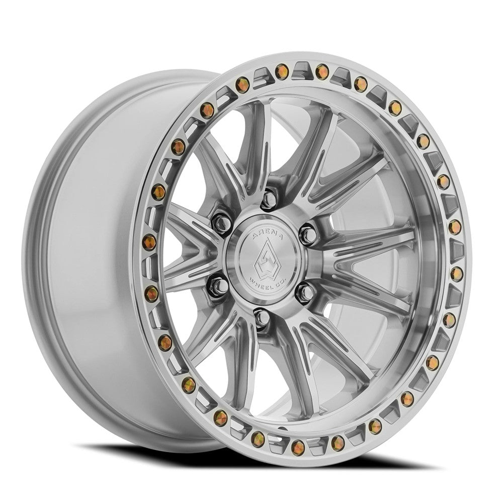 17x9 Arena A132 Blitz Gloss Silver Machined Wheel 6x135 (0mm)