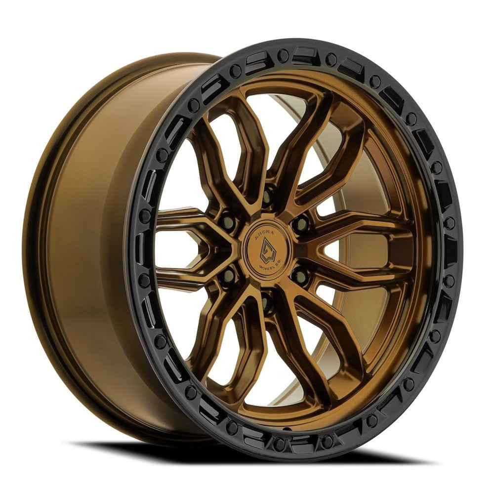 20x10 Arena A137 Pursuit Smoked Bronze Glossy Black Lip Wheel 6x135 (-18mm)