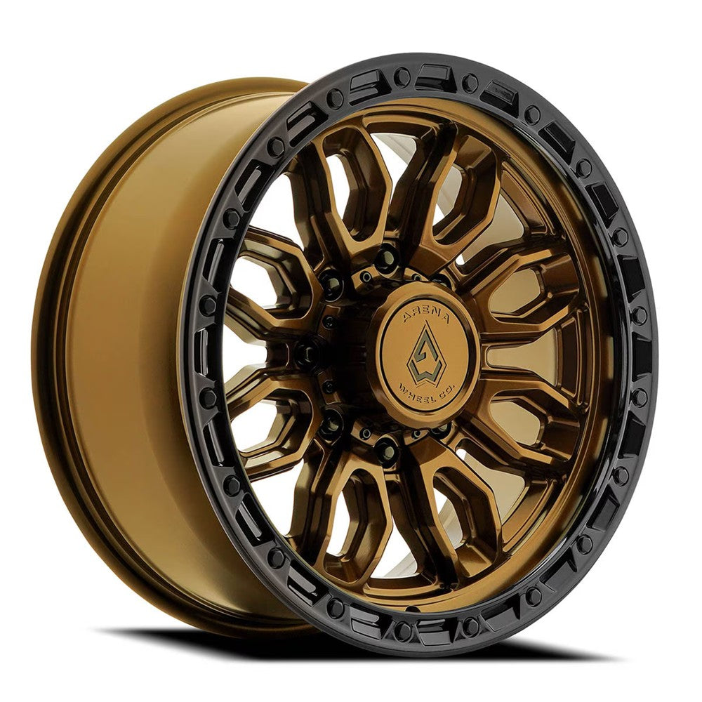 20x10 Arena A137 Pursuit Smoked Bronze Glossy Black Lip Wheel 8x180 (-18mm)