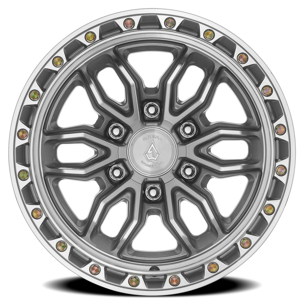 20x9 Arena Wheel Co. A137 Pursuit Silver Glossy Black Lip Wheel 6x135 (0mm)