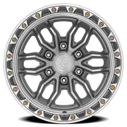 20x9 Arena Wheel Co. A137 Pursuit Silver Glossy Black Lip Wheel 6x135 (0mm)