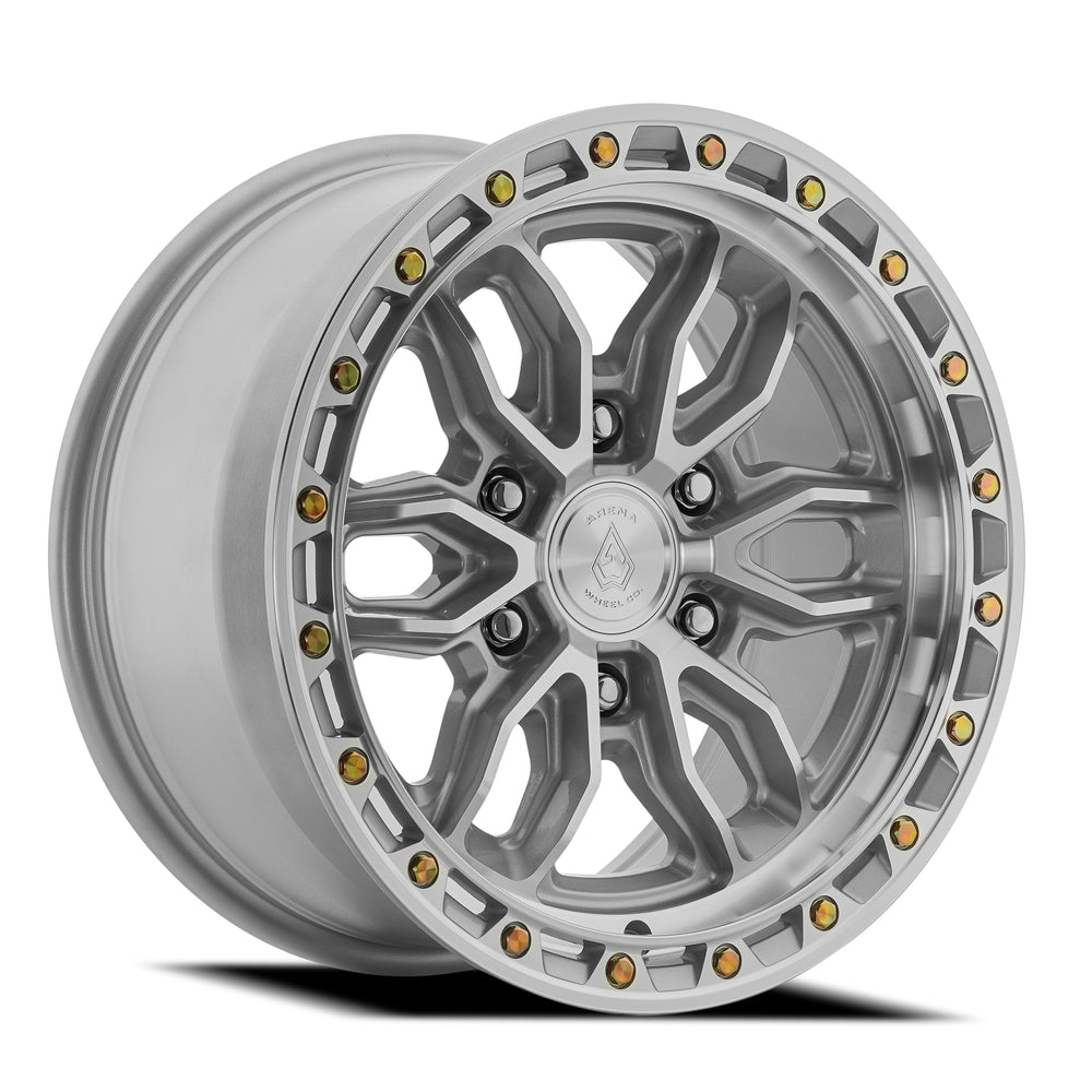 20x9 Arena Wheel Co. A137 Pursuit Silver Glossy Black Lip Wheel 6x135 (0mm)