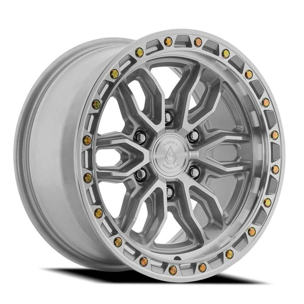 17x9 Arena A137 Pursuit Gloss Silver Machined Wheel 6x135 (0mm)
