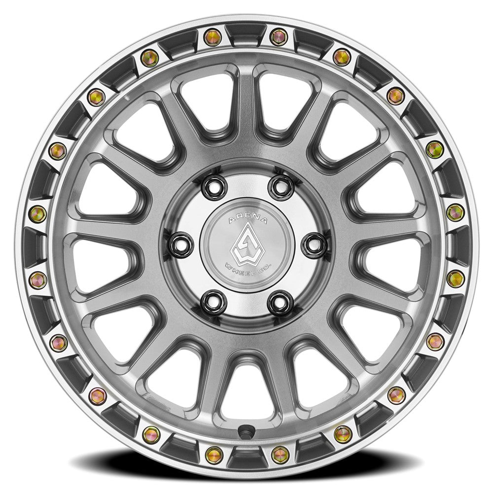 17x9 Arena Wheel Co. A144 Spector Gloss Silver Machined Wheel 6x135 (0mm)