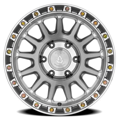 17x9 Arena Wheel Co. A144 Spector Gloss Silver Machined Wheel 6x5.5 (0mm)
