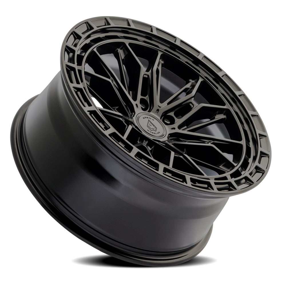 20x9 Arena Wheel Co. A147 Empire Satin Black Glossy Black Lip Wheel 6x5.5 (0mm)