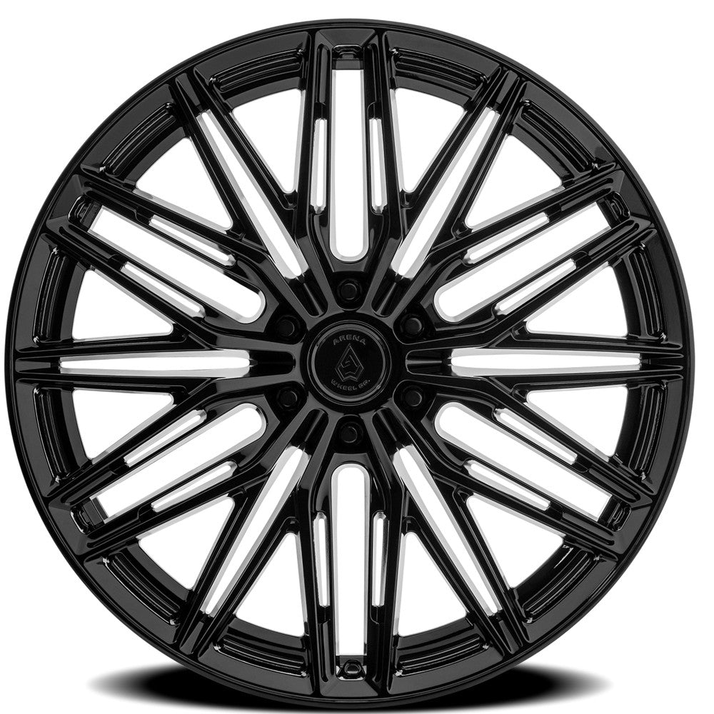 24x10 Arena Wheel Co. A149 Aviator Glossy Black Wheel 6x5.5 (25mm)