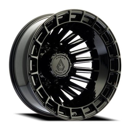 24x8.25 Arena Wheel Co. A151 Blaze Glossy Black DUALLY REAR Wheel 8x200 (-238mm)