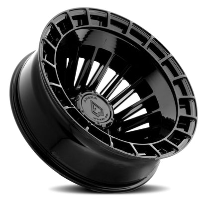 24x8.25 Arena Wheel Co. A151 Blaze Glossy Black DUALLY REAR Wheel 8x200 (-238mm)