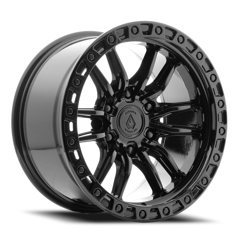 17x9 Arena Wheel Co. A152 Dune Glossy Black Wheel 6x5.5 (1mm)