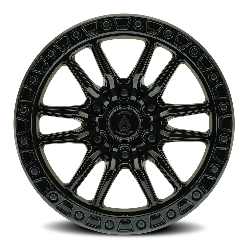 17x9 Arena Wheel Co. A152 Dune Glossy Black Wheel 6x5.5 (1mm)