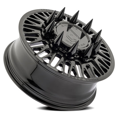 26x8.25 Arena AF101 Casino Glossy Black FORGED DUALLY FRONT Wheel 8x200 (100mm)