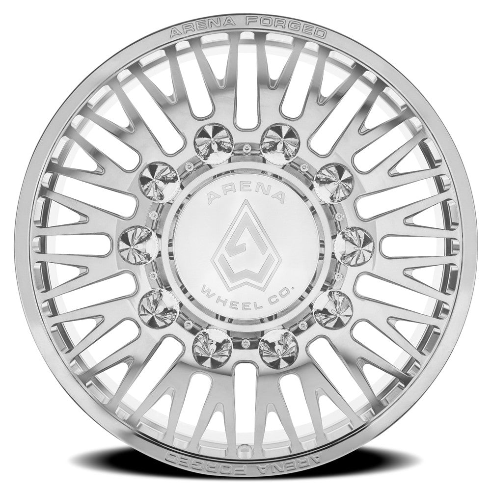 22x8.25 Arena AF101 Casino Polished FORGED DUALLY FRONT Wheel 8x200 (100mm)