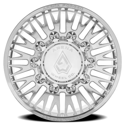 22x8.25 Arena AF101 Casino Polished FORGED DUALLY FRONT Wheel 10x225 (100mm)