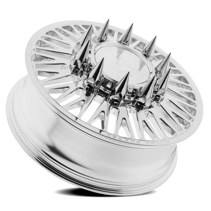 22x8.25 Arena AF101 Casino Polished FORGED DUALLY FRONT Wheel 10x225 (100mm)