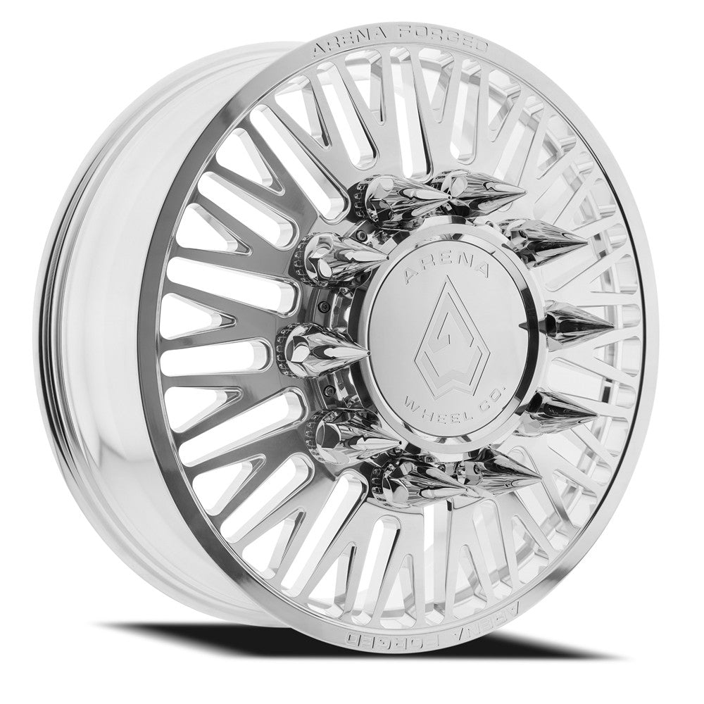 24x8.25 Arena AF101 Casino Polished FORGED DUALLY FRONT Wheel 8x200 (100mm)