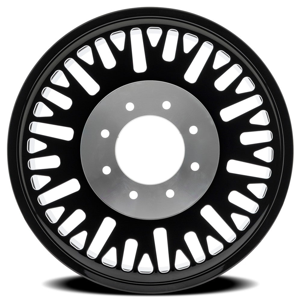 24x8.25 Arena AF101 Casino Glossy Black FORGED DUALLY INNER Wheel 8x210 (100mm)