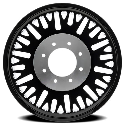 24x8.25 Arena AF101 Casino Glossy Black FORGED DUALLY INNER Wheel 8x210 (100mm)