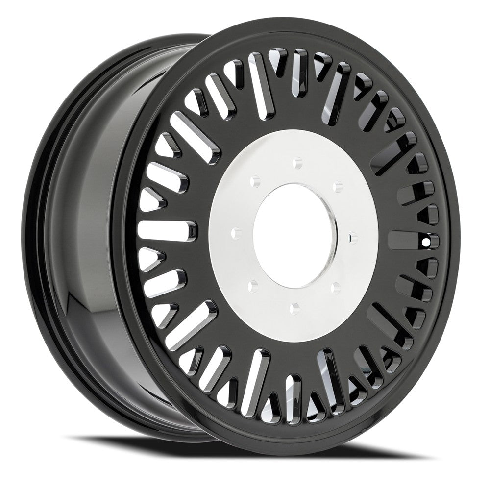 24x8.25 Arena AF101 Casino Glossy Black FORGED DUALLY INNER Wheel 8x200 (100mm)