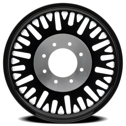 26x8.25 Arena AF101 Casino Glossy Black FORGED DUALLY INNER Wheel 8x200 (100mm)
