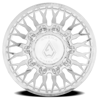 24x8.25 Arena AF102 Maximus Polished FORGED DUALLY FRONT Wheel 8x200 (100mm)