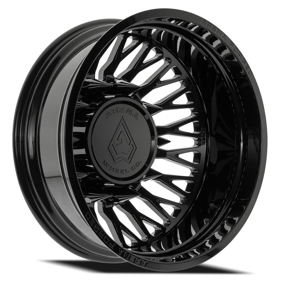 22x8.25 Arena AF102 Maximus Glossy Black FORGED DUALLY REAR Wheel 8x200 (-209mm)