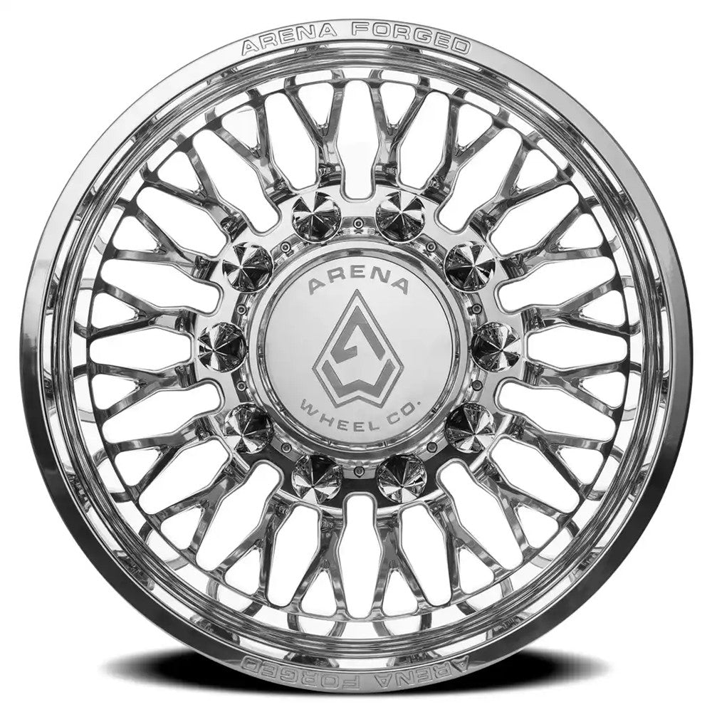 22x8.25 Arena AF102 Maximus Polished FORGED DUALLY REAR Wheel 8x200 (-209mm)