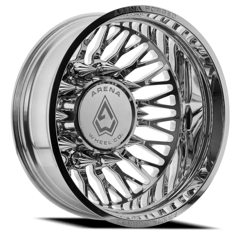 24x8.25 Arena AF102 Maximus Polished FORGED DUALLY REAR Wheel 8x200 (-235mm)