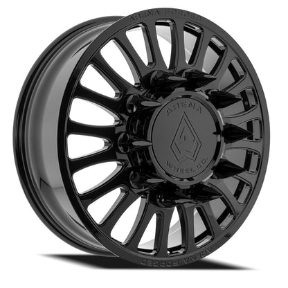 24x8.25 Arena AF103 Shoreline Black FORGED DUALLY FRONT Wheel 10x225 (100mm)