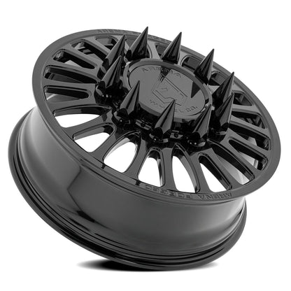 22x8.25 Arena AF103 Shoreline Gloss Blk FORGED DUALLY FRONT Wheel 10x225 (100mm)
