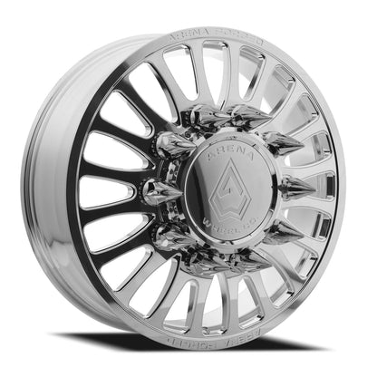 22x8.25 Arena AF103 Shoreline Polished FORGED DUALLY FRONT Wheel 8x200 (100mm)