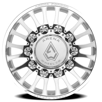 22x8.25 Arena AF103 Shoreline Polished FORGED DUALLY FRONT Wheel 10x225 (100mm)