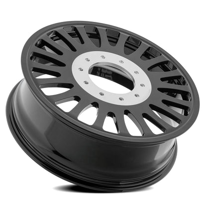 22x8.25 Arena AF103 Shoreline Gloss Blk FORGED DUALLY INNER Wheel 10x225 (100mm)