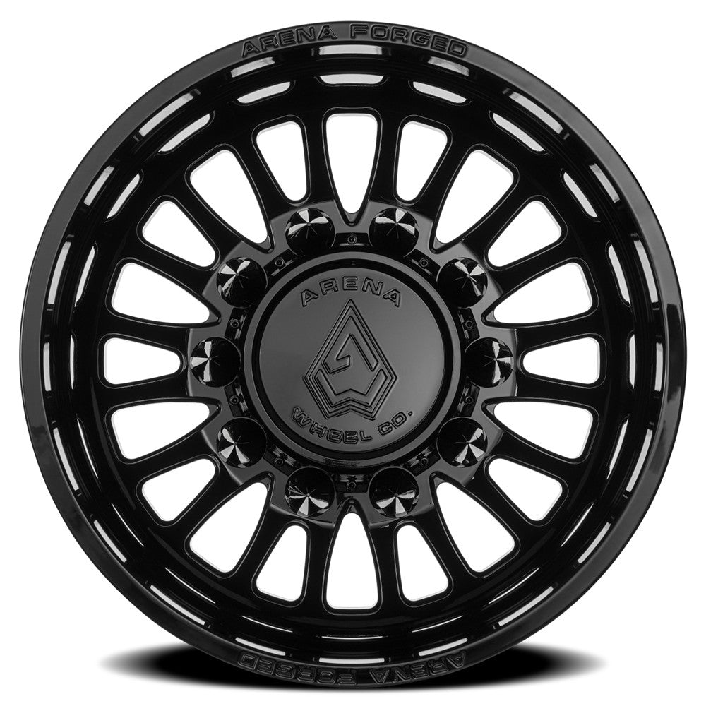 24x8.25 Arena AF103 Shoreline Black FORGED DUALLY REAR Wheel 8x200 (-235mm)