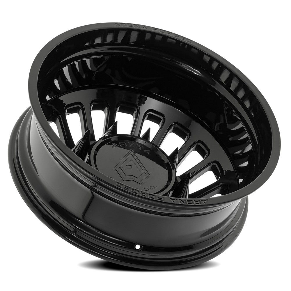 24x8.25 Arena AF103 Shoreline Black FORGED DUALLY REAR Wheel 10x225 (-235mm)