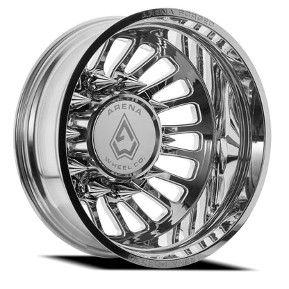 24x8.25 Arena AF103 Shoreline Polished FORGED DUALLY REAR Wheel 8x200 (-235mm)