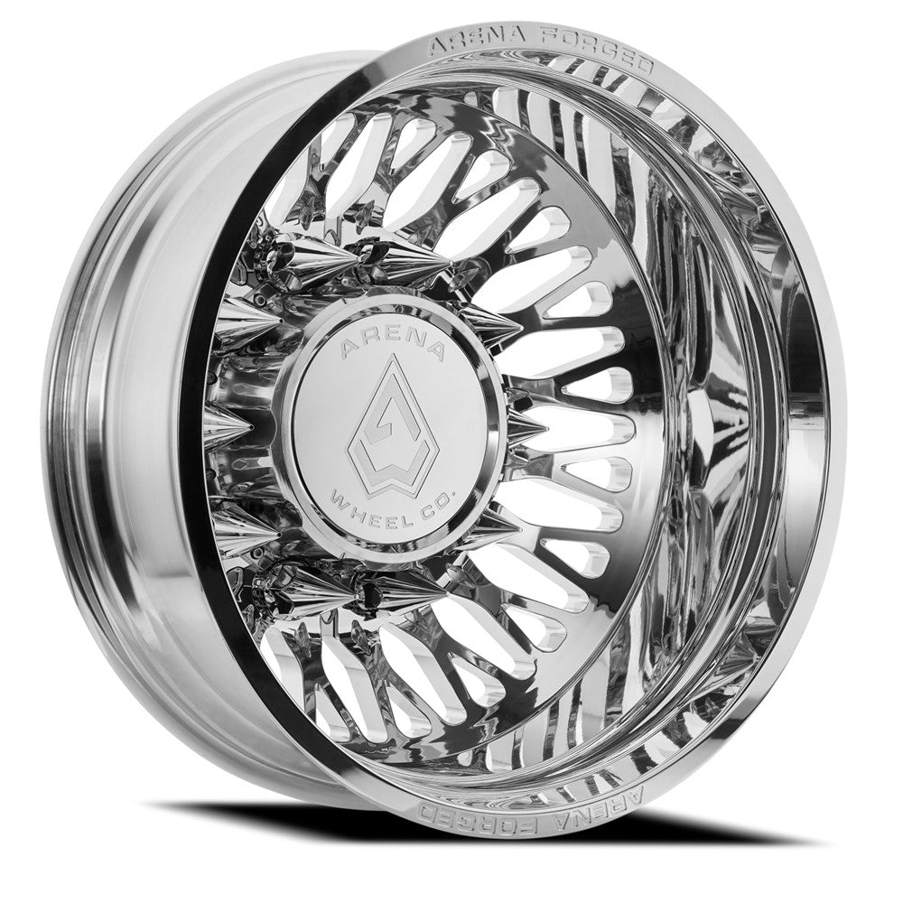 24x8.25 Arena AF104 Stealth Polished FORGED DUALLY REAR Wheel 8x200 (-235mm)