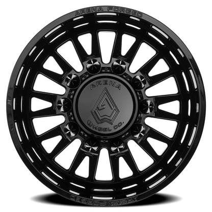 24x8.25 Arena AF105 Imperial Gloss Black FORGED DUALLY REAR Wheel 8x200 (-235mm)