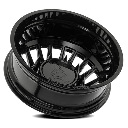 24x8.25 Arena AF105 Imperial Gloss Black FORGED DUALLY REAR Wheel 8x210 (-235mm)