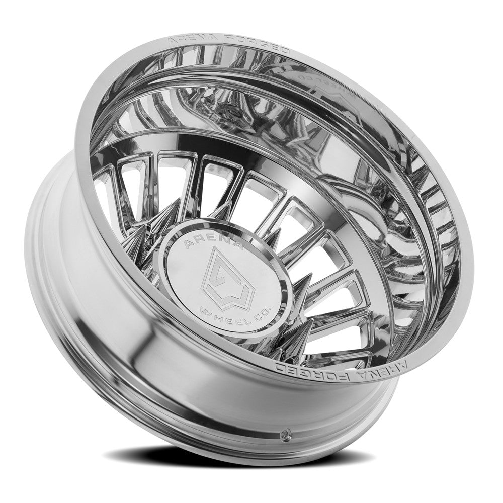 24x8.25 Arena AF105 Imperial Polished FORGED DUALLY REAR Wheel 8x200 (-235mm)